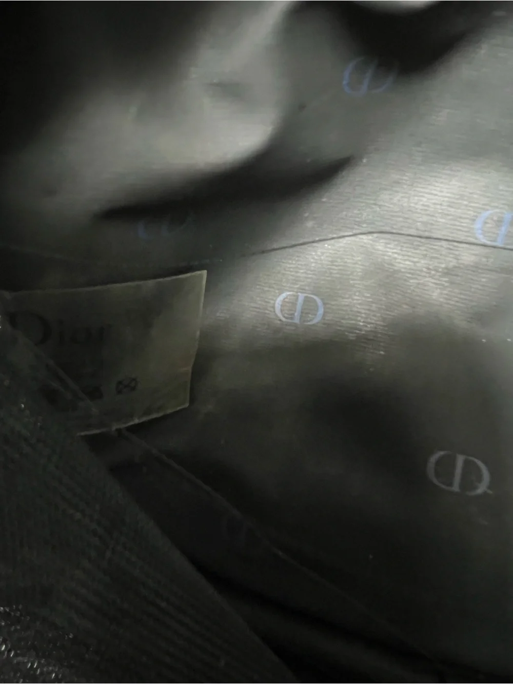 Dior Black and Blue Upcycled Beauty to Crossbody Bag